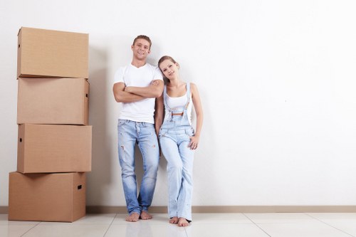 Man and van moving service helping with a home removal in Woodlands