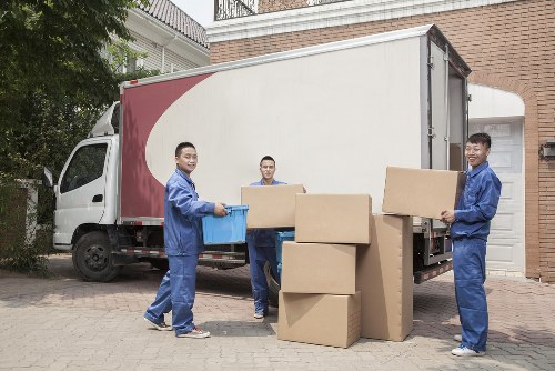 Removal truck ready for a local move in Woodlands