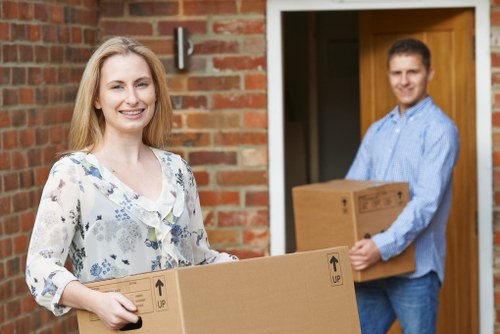 Removal van and boxes ready for a home move in Woodlands