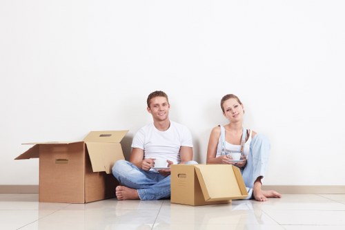 Local movers handling a family home relocation with protection