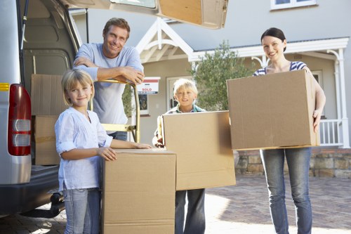Checklist and packing materials prepared for a Woodlands move
