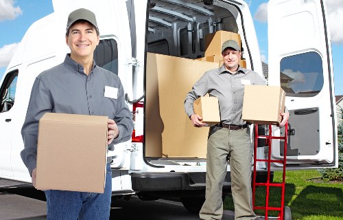 Charity donation items prepared during a Woodlands move